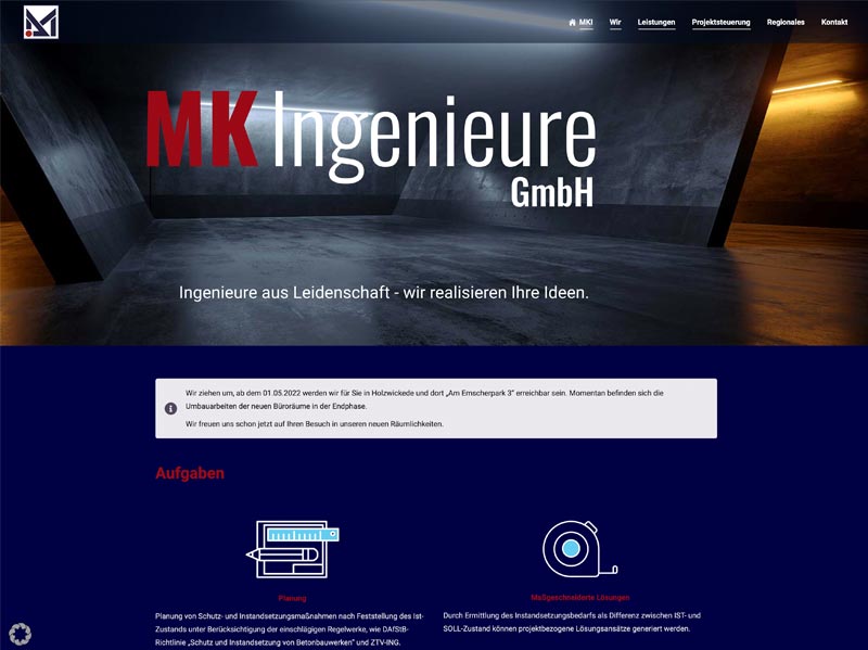 Internetseite und Website mit Webdesign aus Kamen